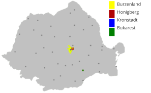 Burzenland Honigberg Kronstadt Bukarest